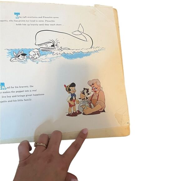 VINTAGE DISNEY PINOCCHIO VINYL RECORD LP 12” JIMINY CRICKET STORY & SONGS 1960’S - Picture 6 of 7